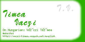 timea vaczi business card